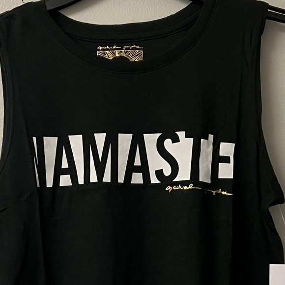 Spiritual Gangster Women's Namaste Muscle Tank Black X-Small / NWT - Picture 3 of 6